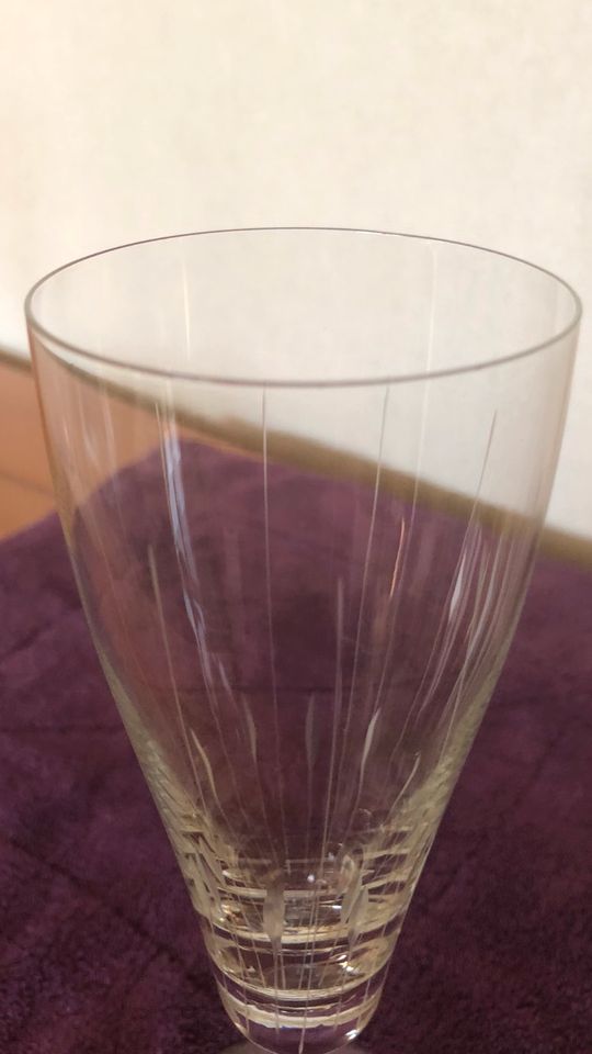 5 x Sektglas Vintage 60 er Jahre Linienmuster in Nörten-Hardenberg