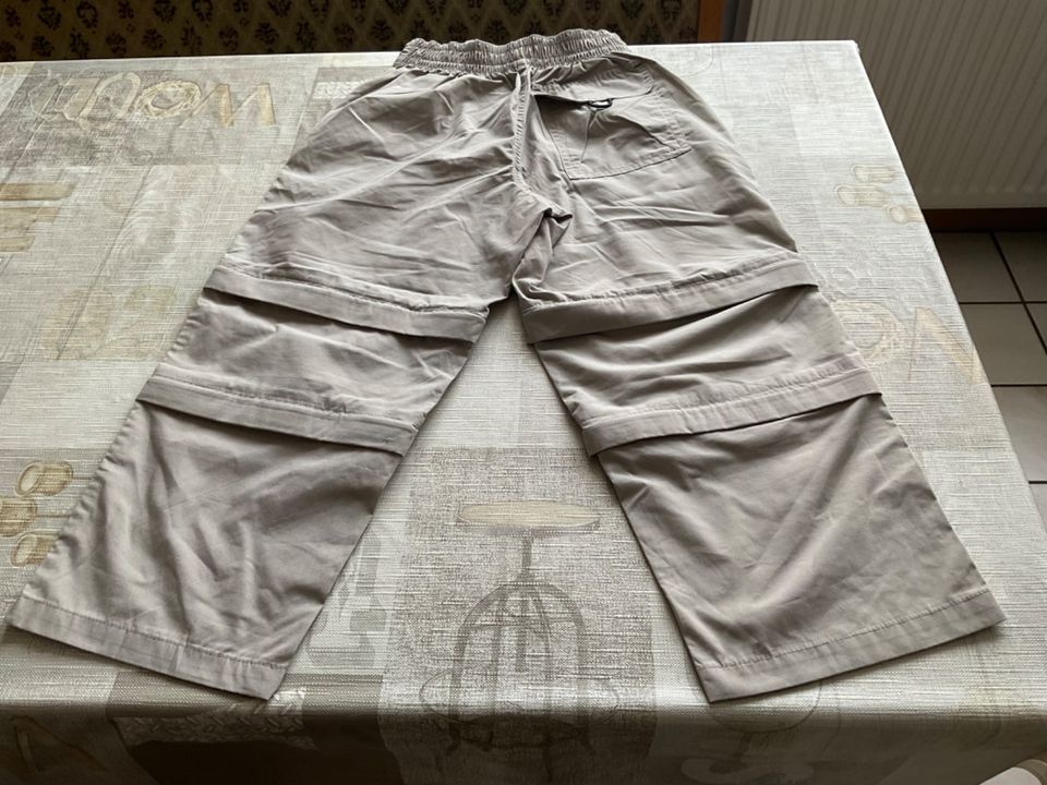 Hose Jeans 2x kürzbar beige TCM Tchibo Gr. 110/116 in Bernsbach 