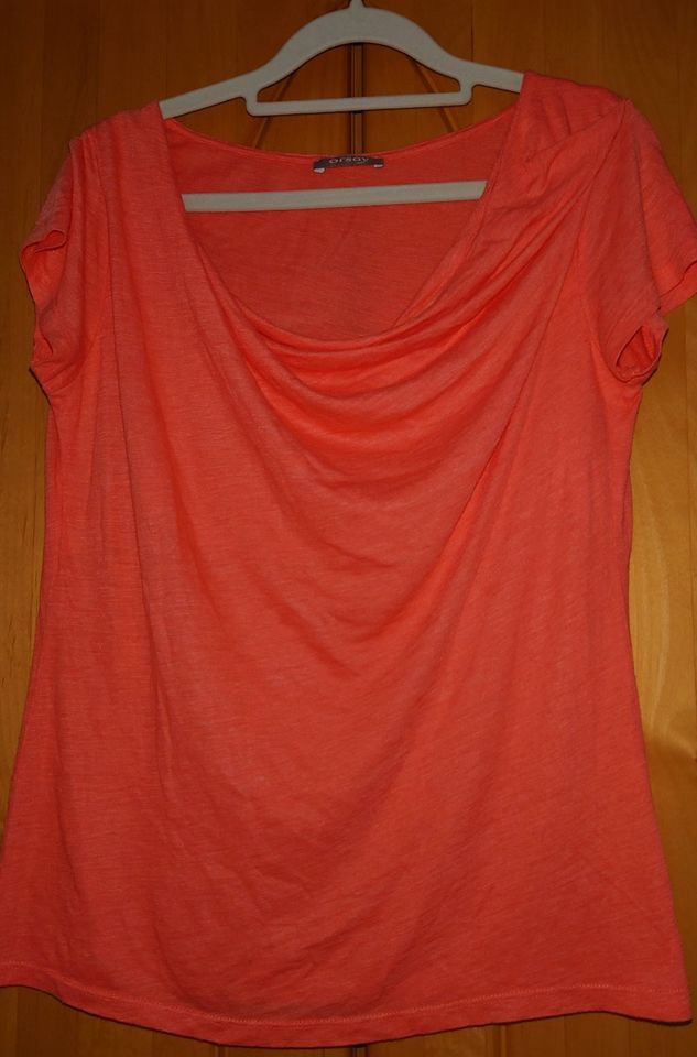 3 Euro, Damen-Shirt, Kurzarm, Gr.38, koralle in Dresden