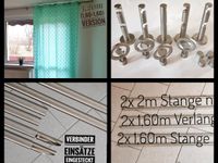 Gardinenstangen Doppelläufig Metall 1,60 bis 3,20m + Vorhänge Brandenburg - Karstädt Prignitz Vorschau
