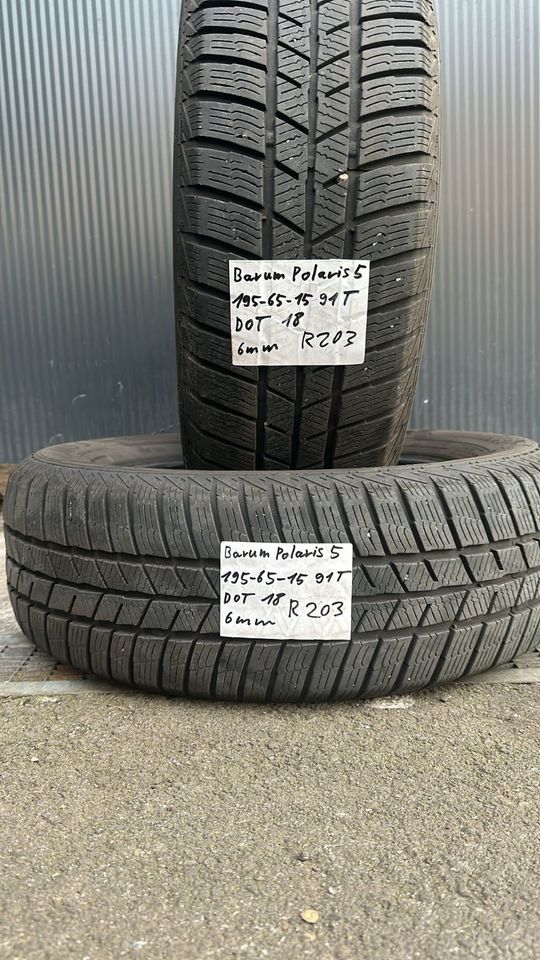 2x Winterreifen Barum 195/65 R15 91T R203 in Marbach am Neckar