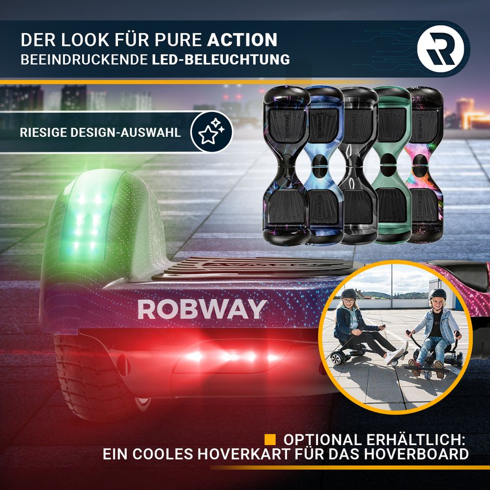 Robway W1 Hoverboard - Das Original - Marken Akku - Self Balance in Breitengüßbach