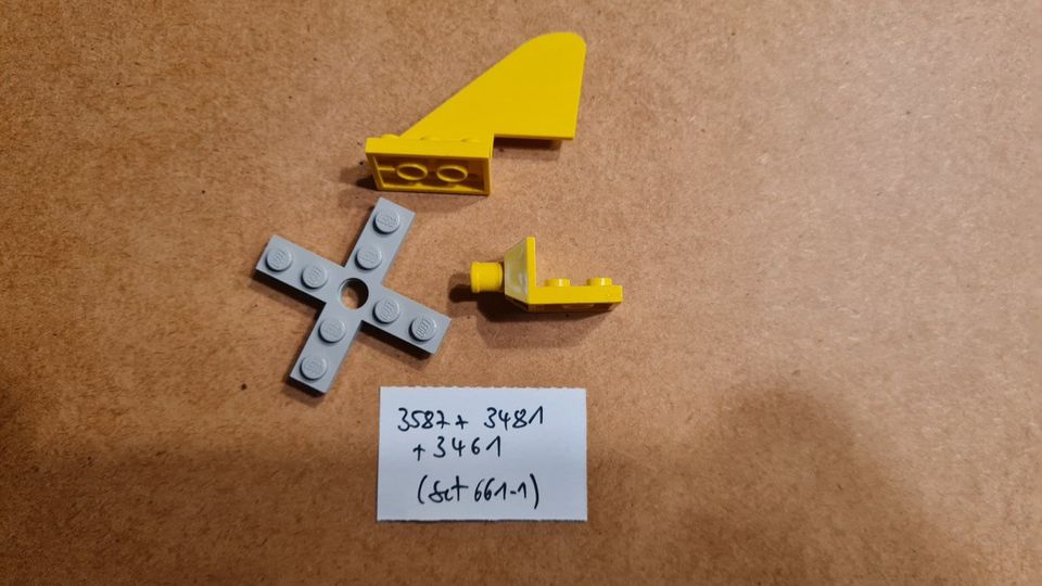 Lego Leitwerk Gelb Propeller Gelb 3587+3481+3461 (für Set 661-1) in Peine