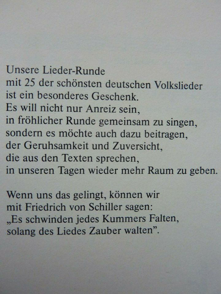 Lieder-Runde, Liederheft, 25 der schönsten deutschen Volkslieder in Delmenhorst