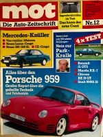 MOT die Auto Zeitschrift 12/1986 Mazda RX-7 Saab 9000i 16 Porsche Essen - Essen-Frintrop Vorschau