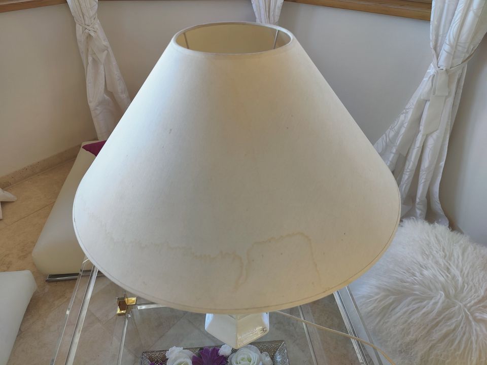 Lampe Keramik Antik Collektion XXL Größe Höhe inkl. Schirm 62cm in Eschenlohe