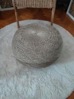 Ikea Sandared Bodenkissen Beige Strick Boho Sitzkissen rund 45cm Hessen - Büdingen Vorschau