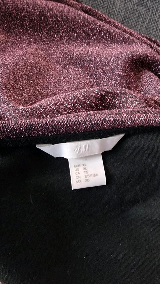 Pulli /Sweater H&M rosa, pink, schwarz glitzernd Gr. XL in Meiningen