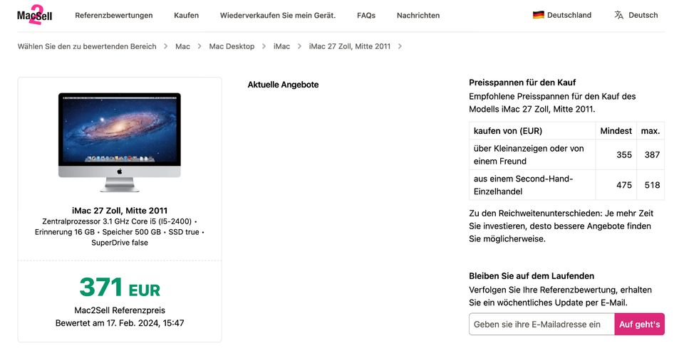 27" iMac, 3.1 Intel i5, 500 GB SSD, 16 GB Ram, 2 GB Grafikkarte in Duisburg