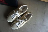 Buffalo Suede Sneakers 90NP Leder Champagner Beige weiß gold 37,5 Niedersachsen - Bückeburg Vorschau