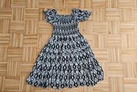 Damen Kleid knielang, schwarz/beige, gesmokt, XS Schleswig-Holstein - Lütjensee Vorschau