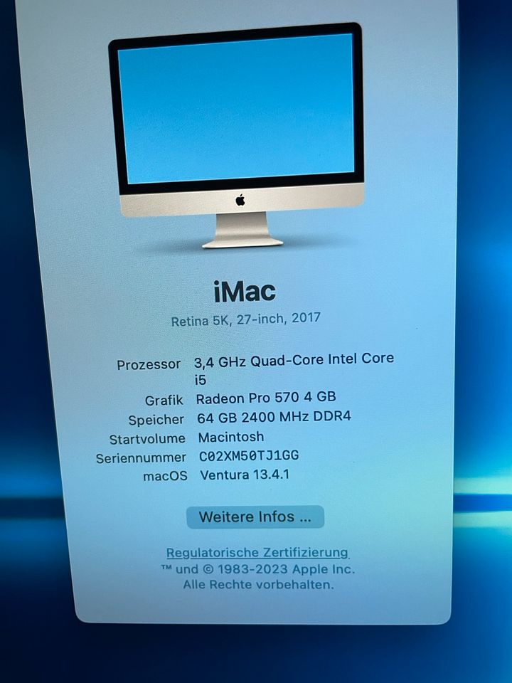 Verkaufe / Tausche Apple iMac 27 Zoll  Modell 2017 in Saarbrücken