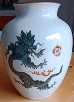 Original Meißen Vase mit rotem Mingdrachen Motiv Wuppertal - Ronsdorf Vorschau