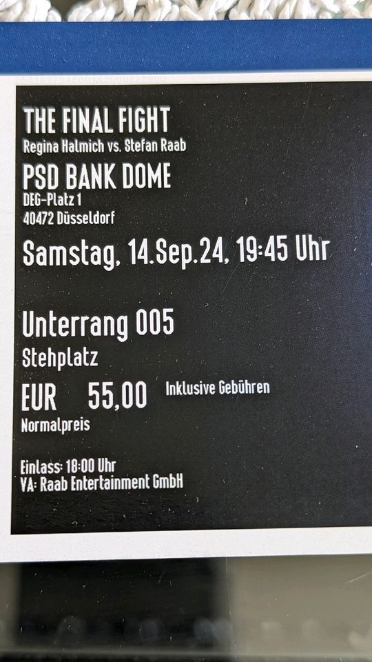 (005) Ticket für den Boxkampf Raab vs. Halmich zu verkaufen in Dortmund