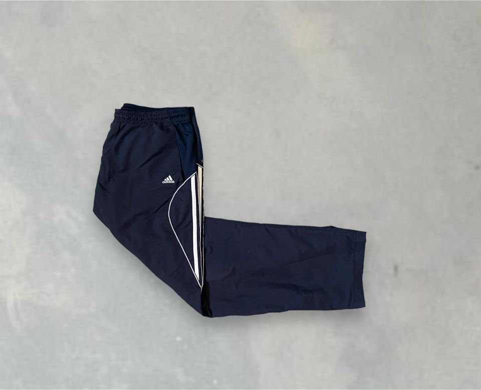 Adidas Trackpants / Jogginghose blau weiß Gr XL baggy 90s Retro in Krefeld