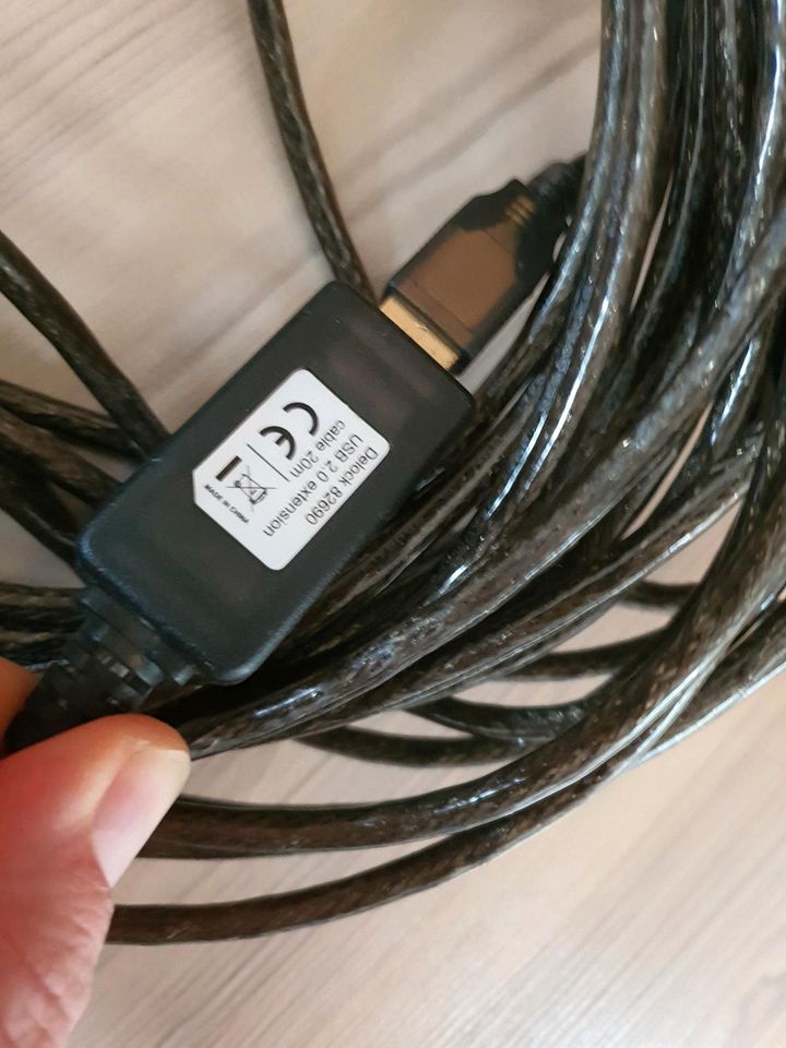 20m USB 2.0 Verlängerungskabel mit Signalverstärker ohne USB Hub in Schonungen