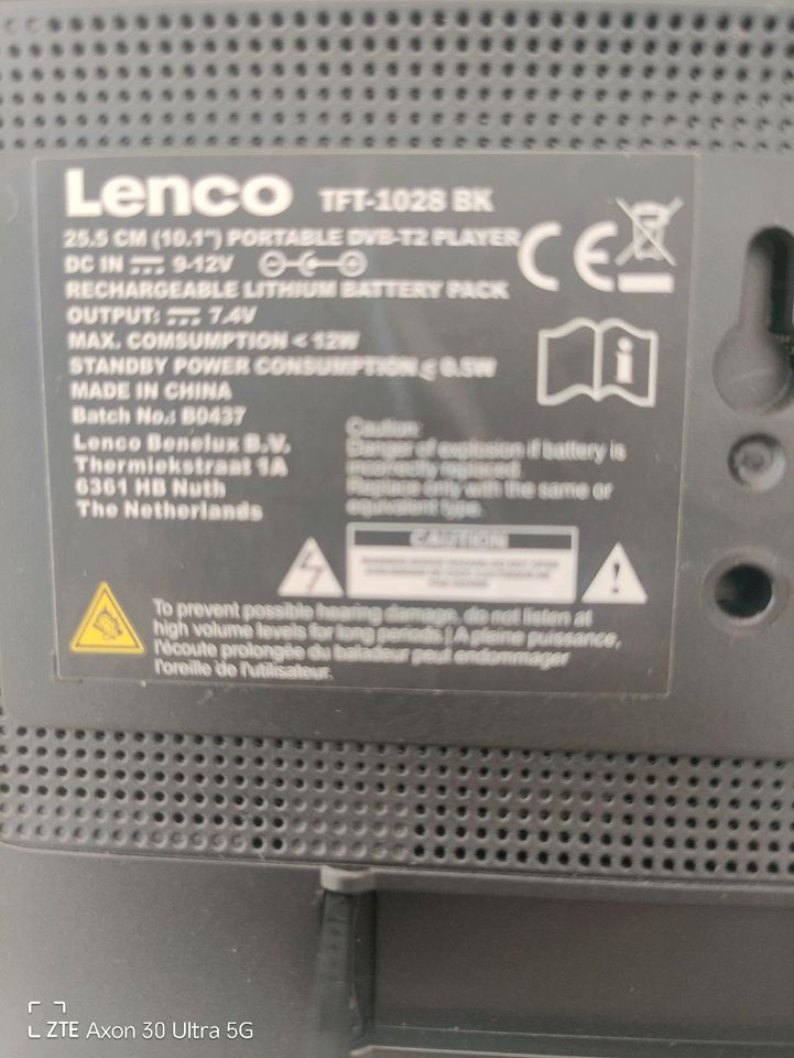 Lenco TFT-1028 BK, DVB-T2 Player in Köln