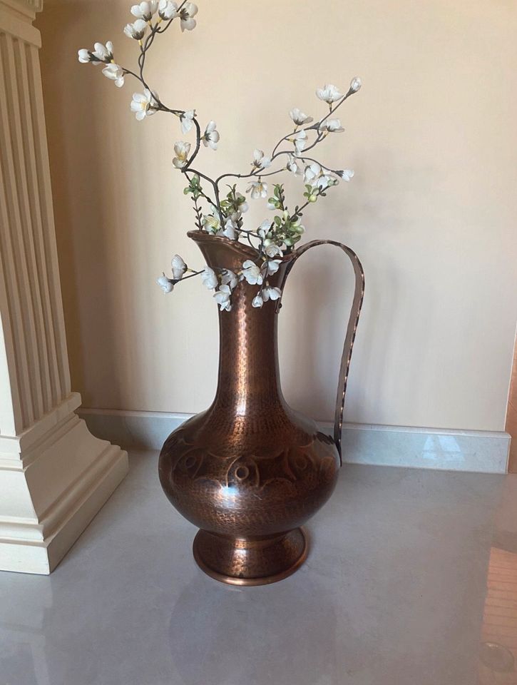 schöner Kupferkrug, Vase, Krug Kanne Handarbeit 50 cm hoch Ostern in Berlin