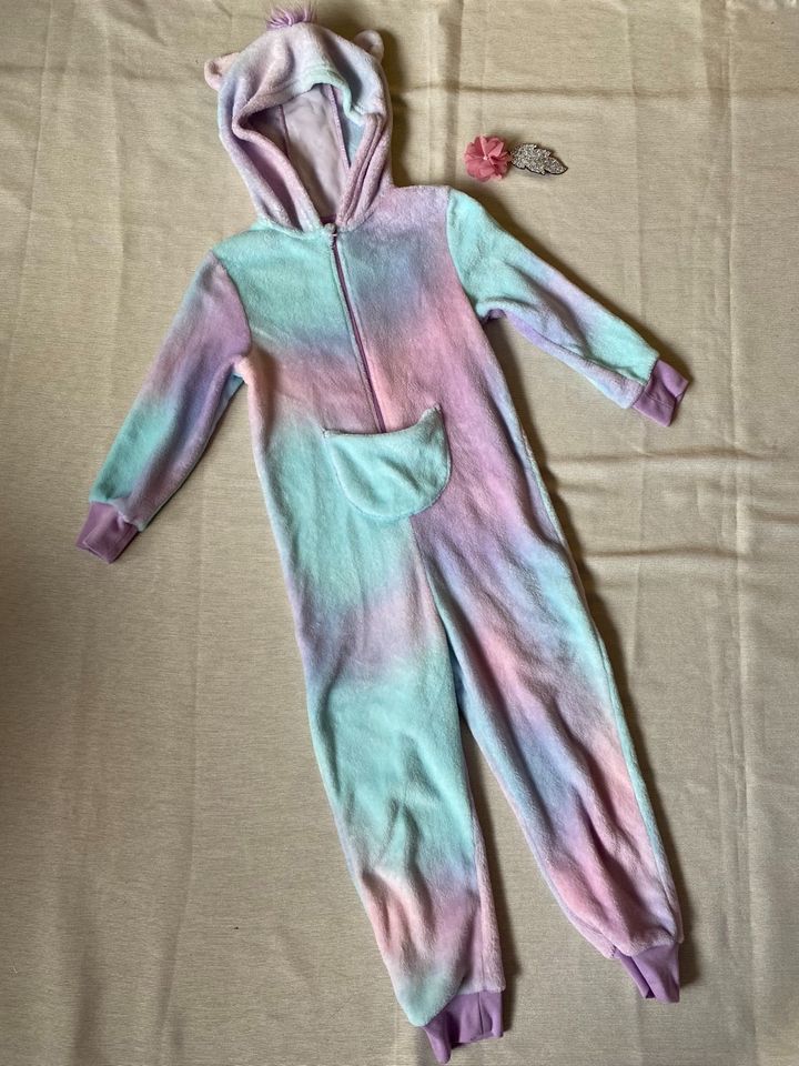 Kuscheliger Einhorn Onesie/Einteiler/Fasching Gr. 110/116 in Dresden