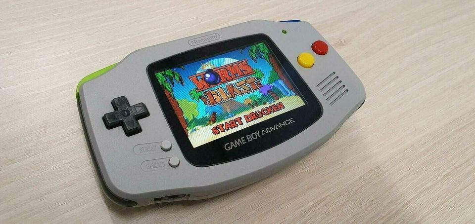 GameBoy Advance GBA IPS V2 LCD Mod Glas USB 2000 mAh Akku Sound in Rheinbach