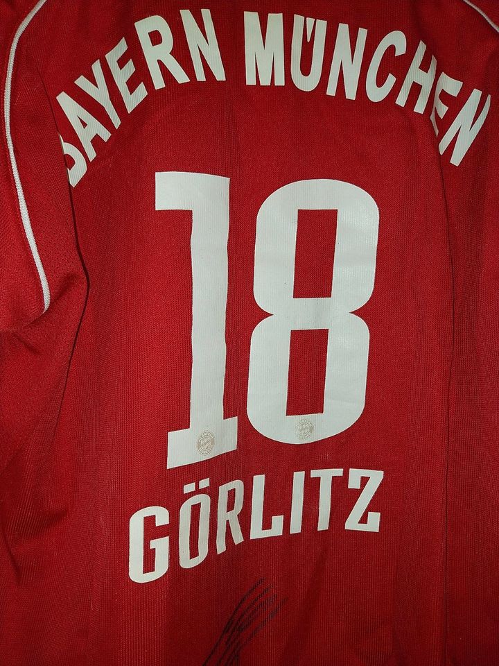 FC Bayern München Trikot Kinder Görlitz signiert in Ansbach