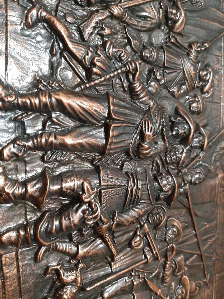 Rembrandt Nachtwache Kop Müller Massives Relief Bronze Bild Retro in Wolfsburg