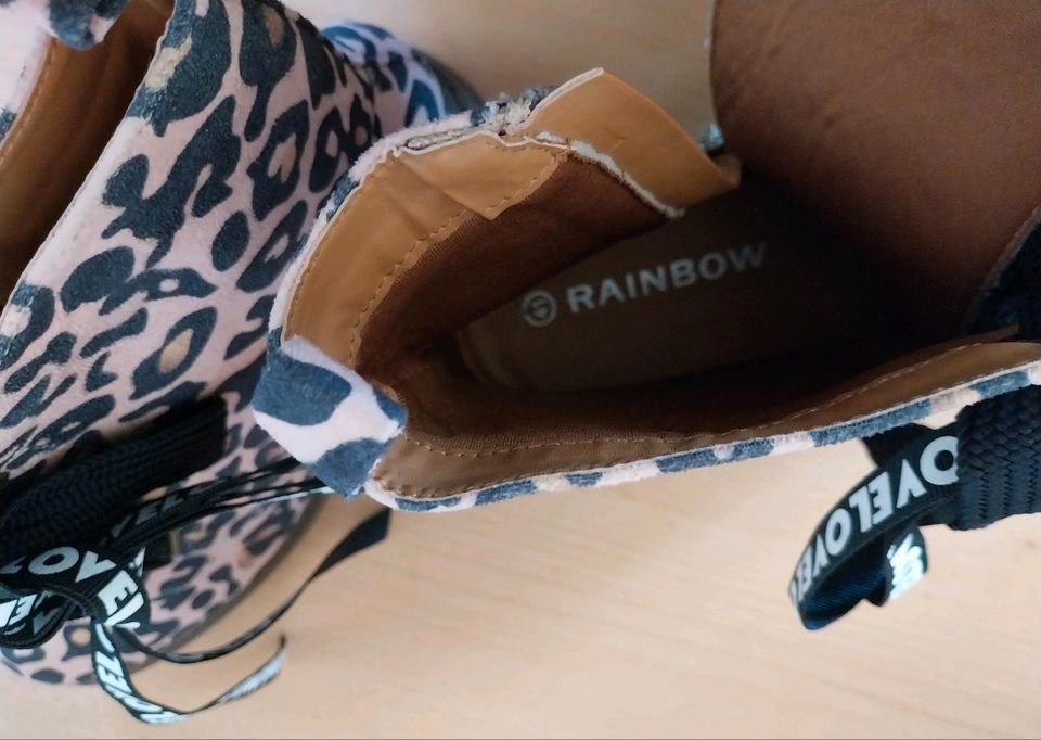 Bonprix RAINBOW Schnürboot Schnürstiefelette Leopard in Hohenwart