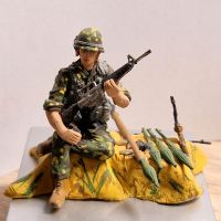 Zinnfigur US-Army Soldat bemahlt Vietnam Sachsen-Anhalt - Zscherben Vorschau