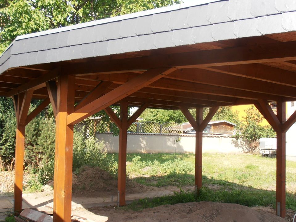 Carport Unterstand Gartenhaus Terrassendach Holzbau Pooldach in Weinböhla