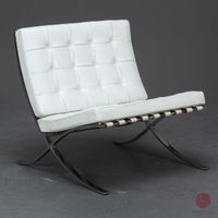 Knoll Barcelona Chair Lounge Sessel Leder Weiß Stuhl Bauhaus Bayern - Würzburg Vorschau