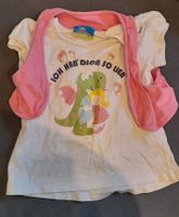 Baby Mädchen kurzarm Shirt weiß mit rosa Weste 86 Bayern - Traitsching Vorschau