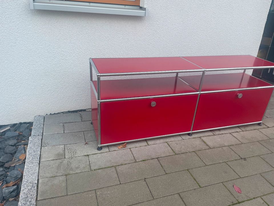 USM Haller Sideboard, rubinrot, RG mit MwsT, sehr gut in Ergersheim