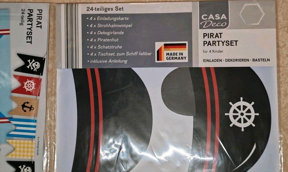 2 x 24-teiliges Piraten Partyset für je 4 Kinder in Renningen