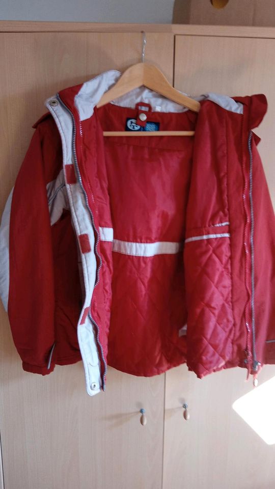 robuster Anorak, Jacke - Gr.  146 -  rot/weiß in Berlin