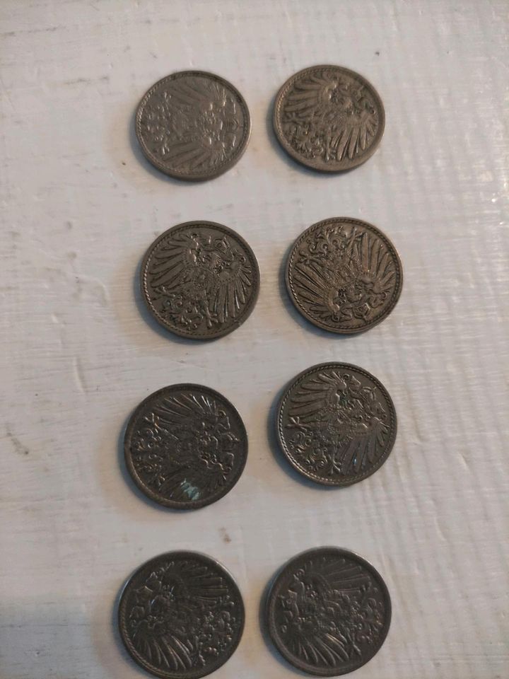 5 Pfennige Deutsche Reichsmark von 1910-1915 in Flensburg