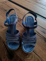 Blaue Keilsandalen 36, nur einmal getragen, Größe 36 Bayern - Augsburg Vorschau