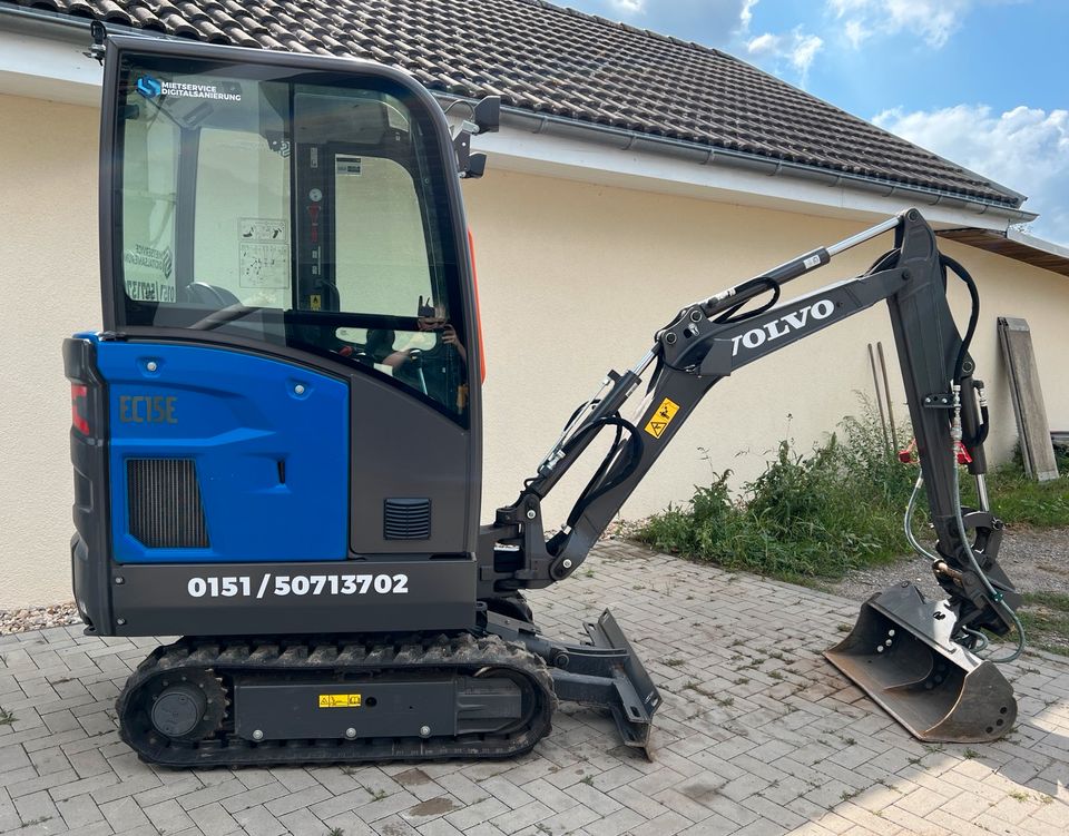 Minibagger zu VERMIETEN: Volvo EC15E - Bagger - Radlader - Mieten in Groß Kreutz