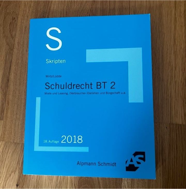 Schuldrecht BT 2, Alpmann Schmidt Skript, 18. Aufl. 2018 in Langen (Hessen)