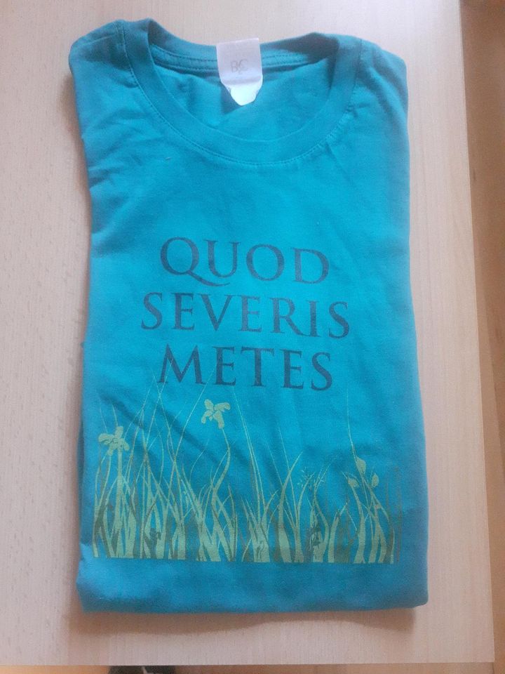 T-Shirt Latein Quod severis metes Gr. S türkis neuwertig in Diemelsee