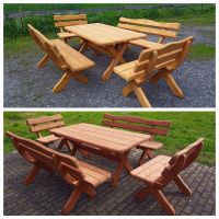 Gartenmöbel Sitzgruppe 5- teilig Holz Rustikal *mit Anlieferung Sachsen-Anhalt - Halle Vorschau