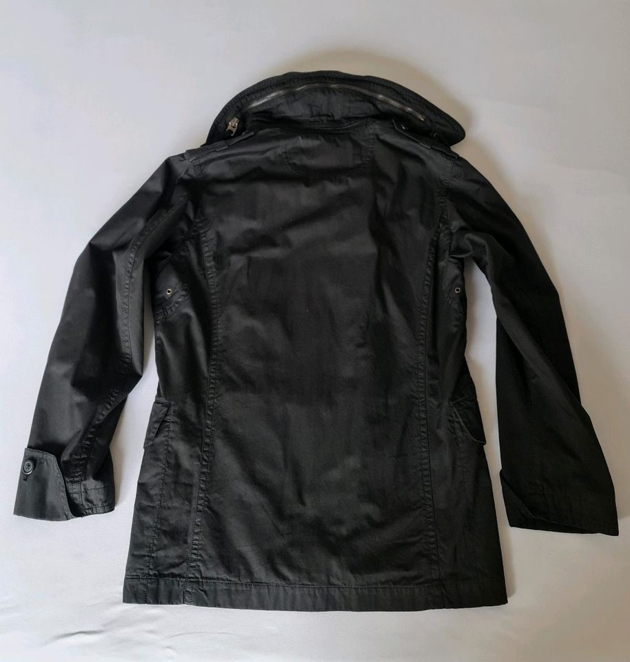 Vintage Burberry Herren Kurzmantel Regenjacke Trenchcoat schwarz in Mettmann