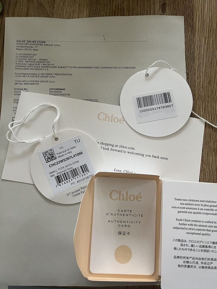 Chloé WOODY TOTE BAG klein small aus Nylon in Wesel