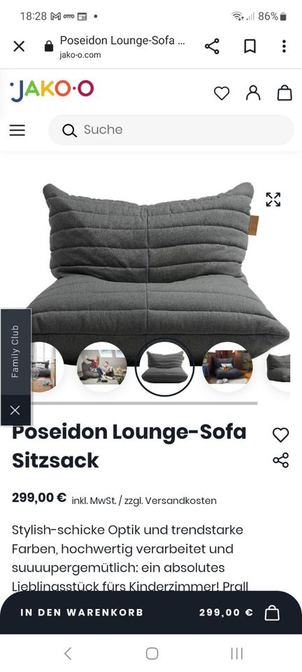 Sitzsack, Poseidon Lounge Sofa, Jako-o, Nichtraucherhaushalt in Bayern -  Deggendorf | eBay Kleinanzeigen ist jetzt Kleinanzeigen