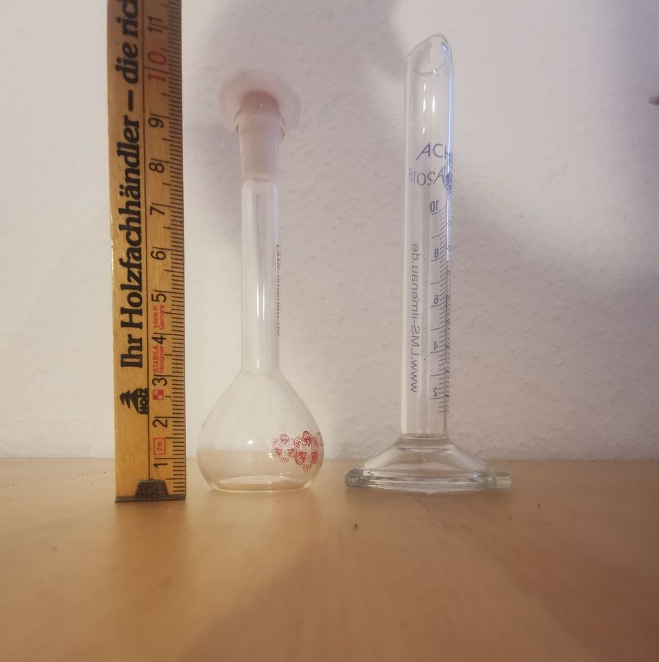 ✿ NEU Mini Vase Chemie Reagenzglas mit Deckel Glas Messbehälter in Mannheim