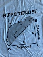 T-Shirt Hypotenuse Hippotenuse Pythagoras S neu Nilpferd Hessen - Kassel Vorschau