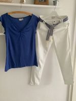 Bekleidungspaket Esprit weiße Hose Jeans Gürtel + Shirt Blau 36 Bochum - Bochum-Ost Vorschau