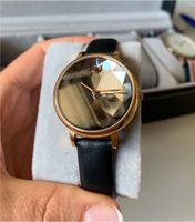 Swarovski Crystal Lake schwarz Gold Uhr mit Leder Band Hessen - Schotten Vorschau