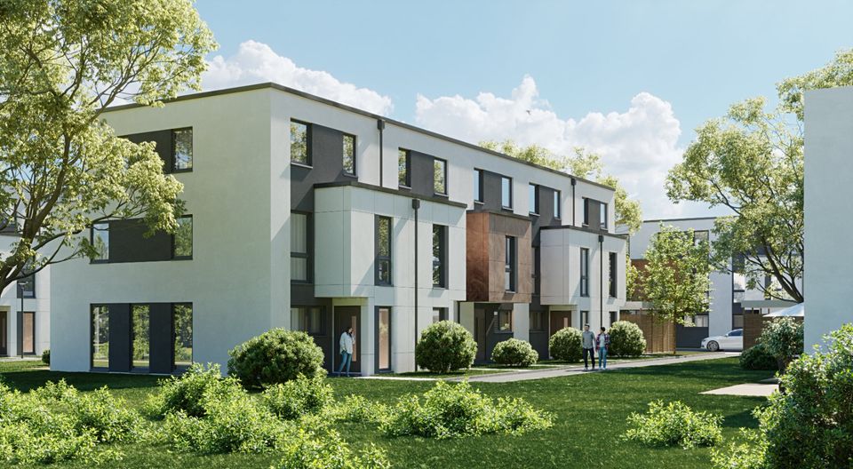 Reihenmittelhaus mit Terrasse und Garten in Frankfurt Heddernheim Fertigstellungsgarantie Neubau - in Frankfurt am Main