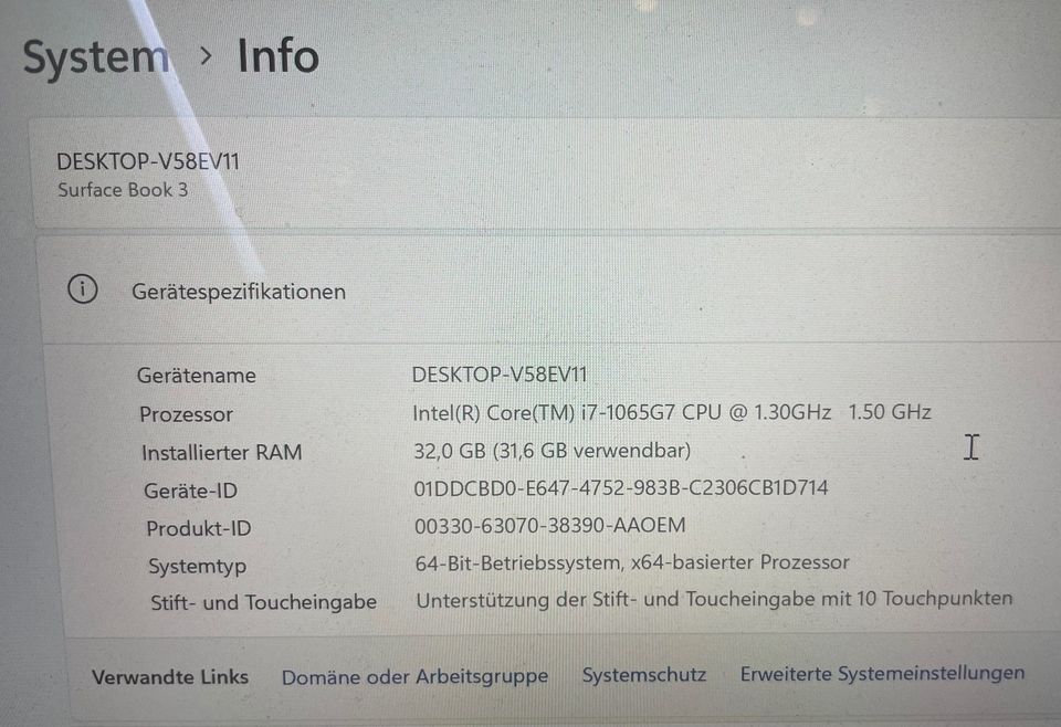 Surface Book 3 32 Arbeitsspeicher 512 GB Modell 2021 +Maus +Stift in Ursberg