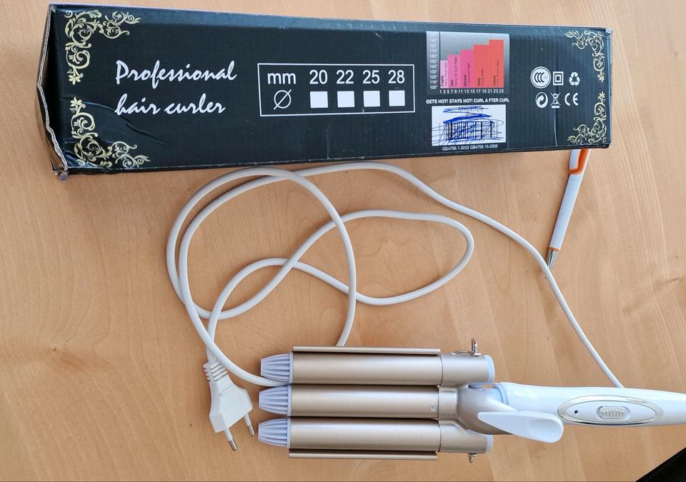 Lockenstab Beach Waves Hair Curler Professional 3 Fässer  Wellen in Neuenstadt